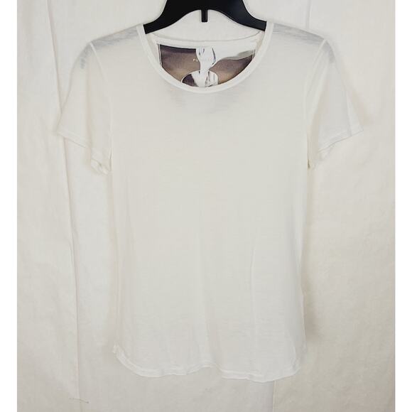 New Purotatto Cream micromodal t-shirt size small Italian Designer Luxe Minimal - Picture 1 of 9